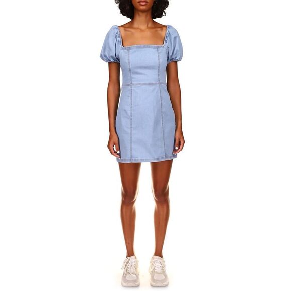 Sanctuary After Me Bodycon Denim Minidress in Open Skies at Nordstrom, Size 12 - Picture 1 of 3